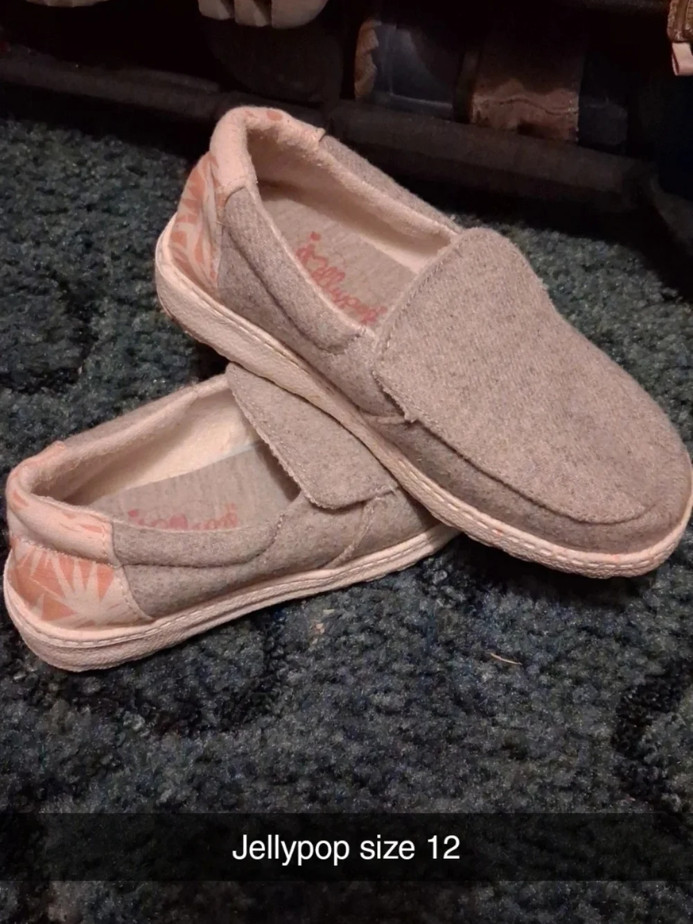 Jellypop Casual Slip-On Shoes in Light Gray and Peach
